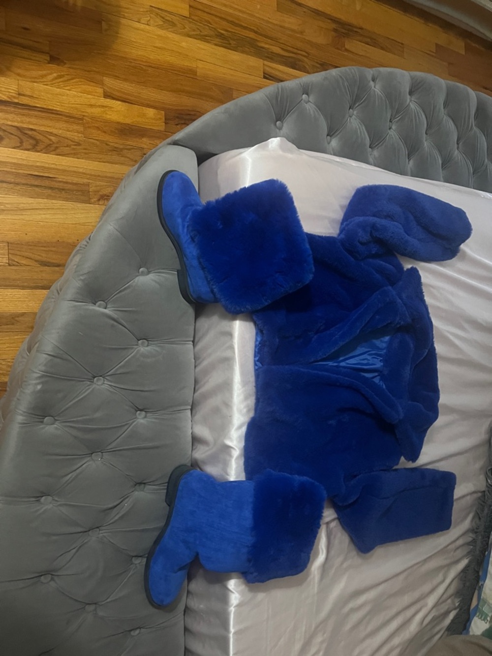 Women's Electric Blue Teddy Jacket - Plush Faux-Fur Coat